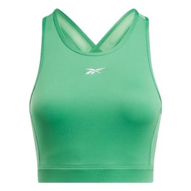 Imagem de Reebok Sutiã feminino de vetor de trem de identificação, Verde esportivo, XX-Large
