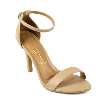 Imagem de Sandália Vizzano Feminina Salto Alto Fino Moda Original (Bege, BR, Adulto, Numérico, 34)