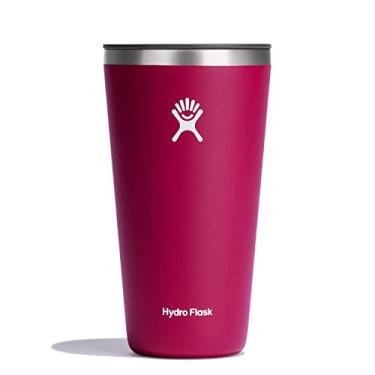 Imagem de Hydro Flask Copo reutilizável de aço inoxidável de 800 ml em toda a volta do copo - isolado a vácuo, lavável na lava-louças, livre de BPA, não tóxico, T28CP604
