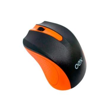 Imagem de Mouse Oex, Wireless Experience, Preto/Laranja - MS404