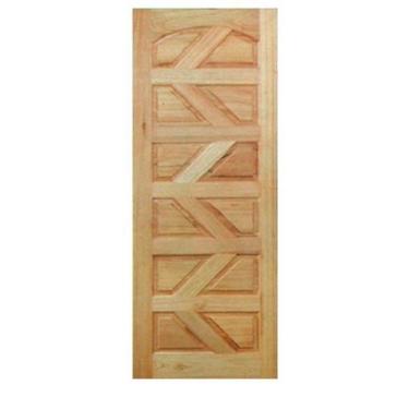 Imagem de Porta de Entrada Maciça 12 Almofadas Diagonal - Madeira, 2,10 m (altur