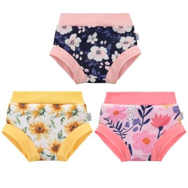 Imagem de ALVABABY Fraldas de natação, 3 peças, fraldas de natação reutilizáveis à prova d'água para meninos e meninas para aulas de natação 3XBS02-18-24M