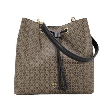 Imagem de Bolsa Capodarte Bege/Preto/Monograma