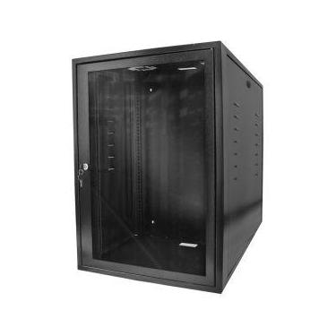 Imagem de Mini Rack Parede 19" 16X570MM C/ 2 Plano Preto - Contato