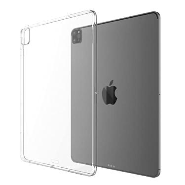Imagem de Asgens Capa transparente para iPad Pro 28.9 cm 2020, suporta carregamento Apple Pencil, fina, leve, macia de silicone TPU (poliuretano termoplástico), capa protetora com absorção de choque para iPad