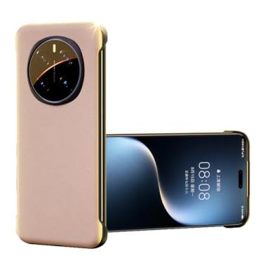 Imagem de HAOMRIYL Capa fina para Honor Magic 7 Pro/7, capa de proteção à prova de choque de couro sem bordas minimalista, dourado, 7Pro