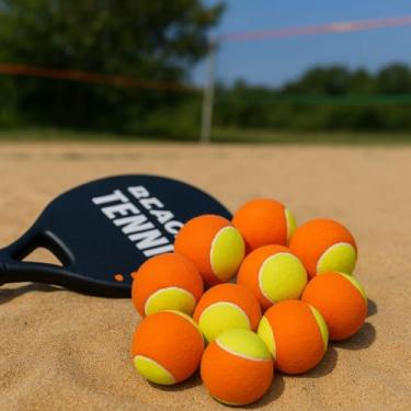 Imagem de Kit 10 Bolas Beach Tennis Premium Tênis Praia Treino Jogo