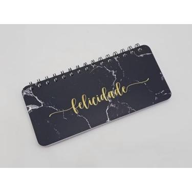 Imagem de Planner Semanal Agenda e Bloco de Anotações Espiral Capa Preta com Controle Financeiro e Planejamento Mensal