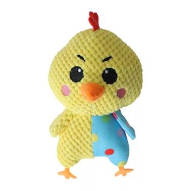 Imagem de Brinquedo De Pelúcia Pintinho Mordedor Apito Para Cães Gatos