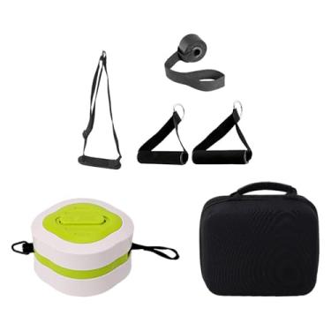 Imagem de Deevoka Máquina de cabo portátil, faixas elásticas, leve, três níveis, resistência ajustável, bomba de academia para costas, glúteos, tríceps, puxada para, Verde