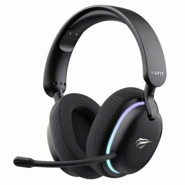 Imagem de Headset Gamer Havit Fuxi-H7, Wireless, Bluetooth, RGB, Drivers de 40mm, Preto