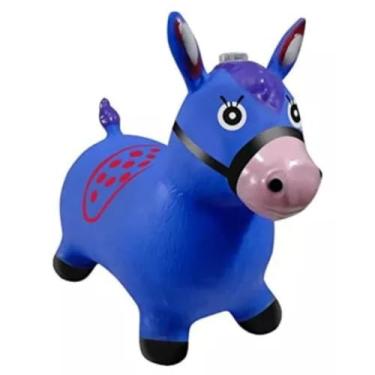 Imagem de Cavalinho Upa Upa Inflável Infantil – Brinquedo Pula Pula de Borracha Grande – Diversão e Desenvolvimento Motor