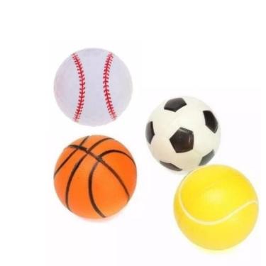 Imagem de Kit Bola Macia Anti- Bola Fisioterapia Pets 4 Unidades
