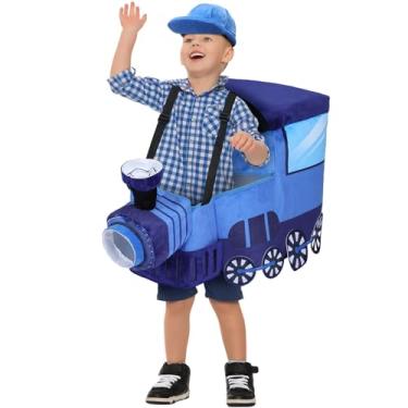 Imagem de Shyyween 3D Halloween Car Costume Train Costume for Child 3 to 6 Years, School Bus Party Dress up Role Play for Birthday, Preschool, Kindergarten Classroom