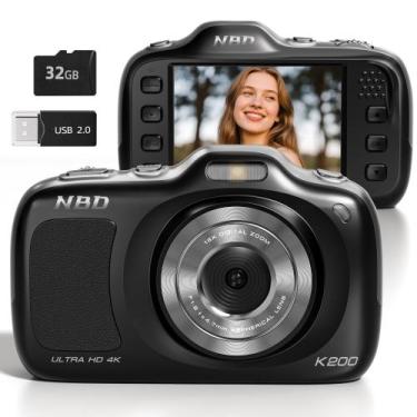 Imagem de Câmera digital NBDDIGITAL True 4K 64MP Vlogging 16X Zoom 120g