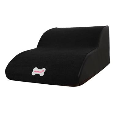 Imagem de Generic Escadas de cães degraus de cachorro, vistosos, leves, macios, para cama alta, não deslizam, degraus para animais de estimação para cães mais velhos, Preto