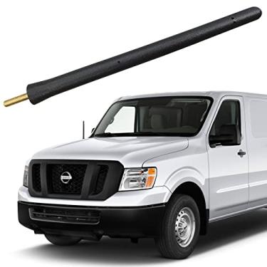 Imagem de Antena curta para Nissan NV 1500 2500 3500 (2012-2019), antena Nissan NV 1500 2500 3500 – à prova de lavagem de carro de 16 cm, substituição interna de mastro de antena de bobina de cobre