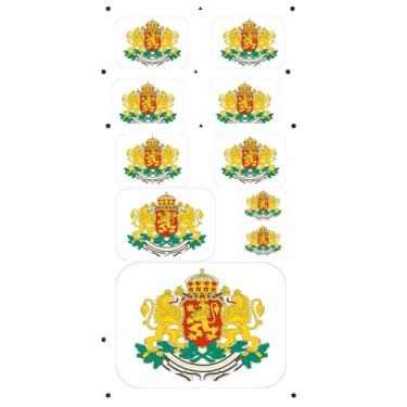 Imagem de Ykonuyis Emblema nacional da Bulgária emblema búlgaro brasão adesivo (amarelo Bulgária)