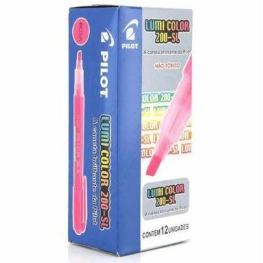 Imagem de Caixa Caneta Marca Texto Lumi Color 200SL - 12 unidades - Pilot ROSA