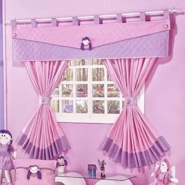 Imagem de Cortina chiquitita menina 2 metros com boneca para quarto infantil - t