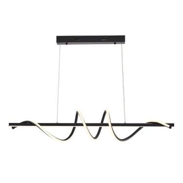 Imagem de Lustre Pendente Led 45w 3 Em 1 Moderno Sala Quarto Preto 110V/220V - N