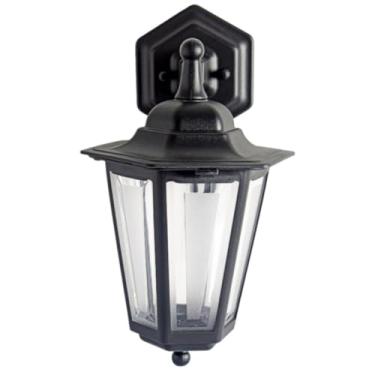 Imagem de Luminária Sextavada Clássica E27 Bivolt Área Externa e Interna Vidro Transparente(Preto)