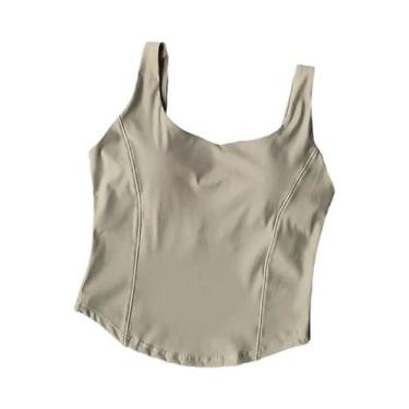 Imagem de Top Esportivo Feminino Sexy Sem Costura, Cropped, Sem Mangas, Estilo T