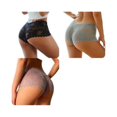 Imagem de Conjunto De Calcinha De Renda Floral Para Mulheres, Lingerie Macia De 