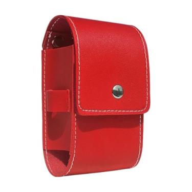 Imagem de Dynwave Estojo para telêmetro de golfe, bolsa para telêmetro para esportes ao ar livre, viagem, bolsa de cintura moderna para armazenamento de bolas, Vermelho