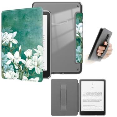 Imagem de Yzlvigrous Capa para Kindle Paperwhite Signature Edition 12ª Geração 2024 (SA569P), Capa de 7 Polegadas com Sistema de Hibernação/Fechamento Magnético, Parte Traseira Transparente