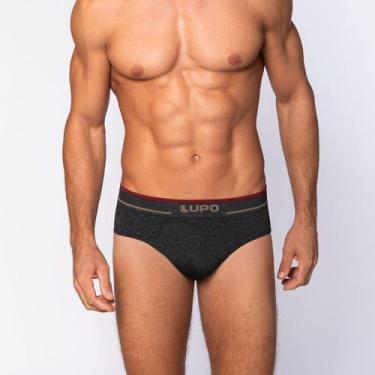Imagem de Cueca Lupo Slip Sem Costura 624-003, Preto mescla, GG