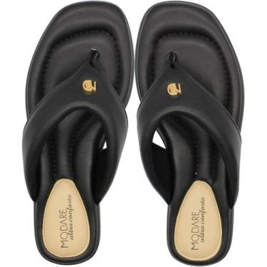 Imagem de Chinelo De Dedo Modare Ultraconforto Napa Suprema Feminino, Preto, 36