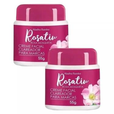 Imagem de Skincare kit 2 Creme Facial Clareador De Marcas Rosa Mosqueta Rosativ 