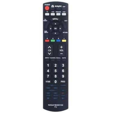 Imagem de Controle remoto N2QAYB000102 de substituição compatível com Panasonic TV PT-50LCZ70 TC-32LX700 PT-56LCZ7 TC-32LX70 PT-56LCZ70 PT-61LCZ7 TC-26LX70 PT-61LCZ70 TC-322 LX70N PL T-50LCZ7 PT-56LCZ70-K