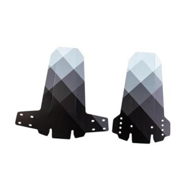 Imagem de UGPLM 2x para- de bicicleta, Suporte dianteiro e traseiro, Protetor de pneu, Fácil de instalar, Cobertura dobrável, para- de mountain bike para, Preto Branco