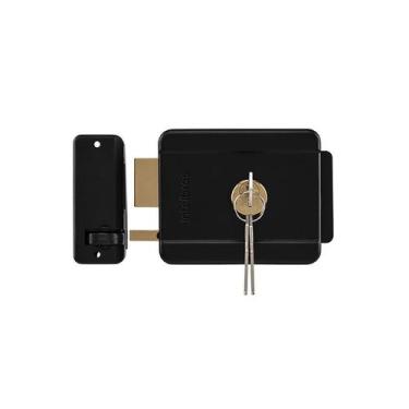 Imagem de Fechadura Eletrônica Preta 12V Pequena Intelbras, Preto