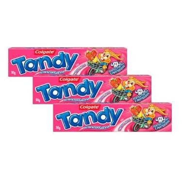 Imagem de Kit 3 Gel Dental Infantil Tandy com Flúor Ativo Sabor Tutti-Frutti com