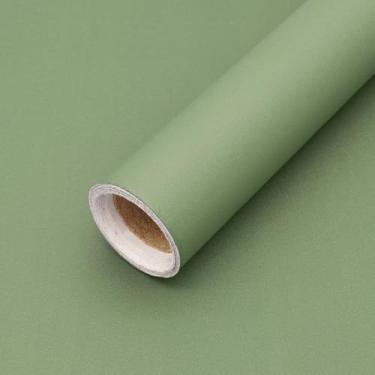 Imagem de Yancorp Papel de parede de 61 cm x 304,8 cm fosco verde descascar e colar papel de parede removível para armários e gavetas papel de parede autoadesivo para quarto e cozinha
