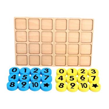 Imagem de YIJU Jogo de números, brinquedo educativo, presentes de madeira, desenvolvimento, pré-escola, números, brinquedos de matemática, aprendizagem precoce para