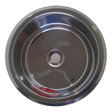 Imagem de Strake cuba inox 304 redonda embutir 25x11,5cm p/ banheiros e lavabos 