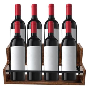 Imagem de Prateleira de exibição de garrafa de licor, organizador de xarope de café, rack de vinho de 2 degraus, organizador de estação de café de 8 garrafas, armário de bebidas, suporte de prateleira de bar