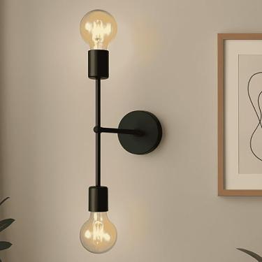 Imagem de Luminária de teto ou parede Arandela Plafon Premio 2 Lâmpadas (Preto)