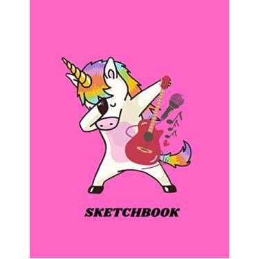 Imagem de UNICORN SKETCHBOOK FOR GIRLS - AGE 4-12: Customizable Pad to Improve Sketching and Drawing Skills. 120 blank pages 8.5x11” with Premium Cover. Inspire their creativity! for girls