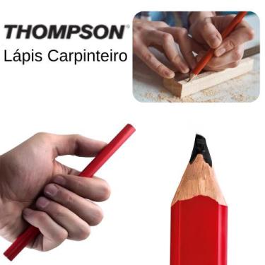 Imagem de Lápis para Carpinteiro Thompson Profissional Marcenaria Construção Civ