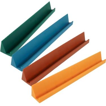 Imagem de NiToy 4PCS Silicone Domino Racks for Adults 10x1.18x1.18 inches, 3 Tilt Options Anti-Slip Domino Holders for Multiplayer Family Game Nights, Compatible with Double-Six Dominoes (Dominoes NOT Included)