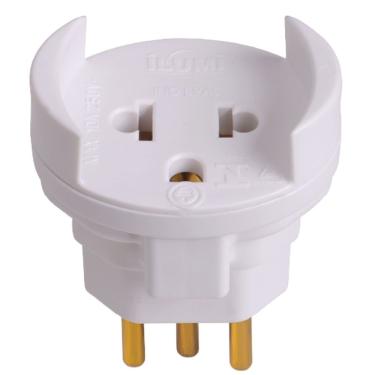 Imagem de Pino Adaptador 2p + T Bipolar 10a 250volts Cinza - 1209 - Ilumi