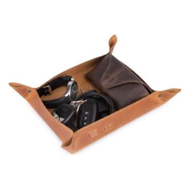 Imagem de Organizador Bandeja De Mesa Porta Treco 100% Couro Legítimo - LEARSI, 