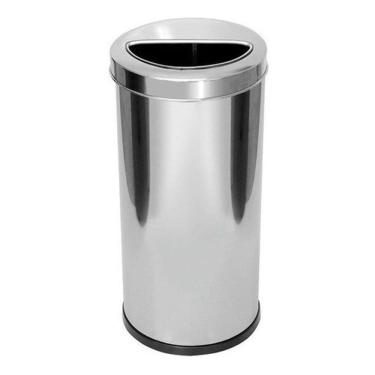 Imagem de Lixeira Inox 30 Litros Com Aro Meia Lua