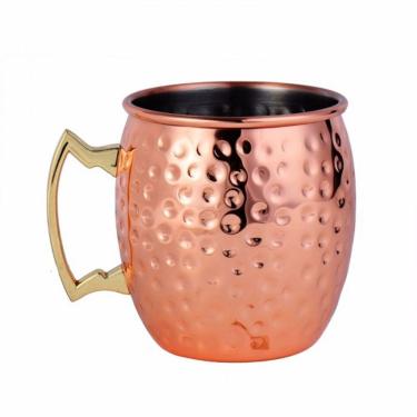 Imagem de Caneca Moscow Mule Martelada Drink Inox 470 Ml