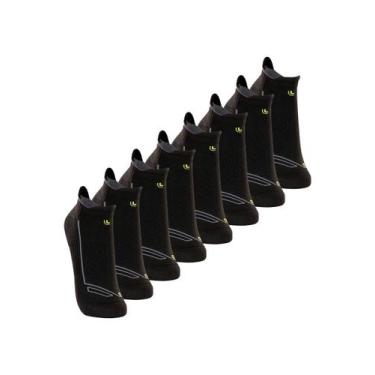 Imagem de Kit com 8 Pares de Meias Performance Running Lupo 3276-002, Preto, 37-